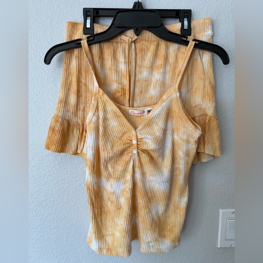 NWOT Maurices Orange and Cream Camisole 2 Pcs
